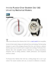 Invicta Russian Diver Skeleton Dial 1242: Unveiling Mechanical Mastery