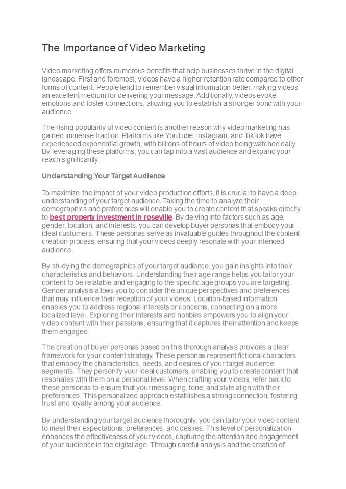 The Importance of Video Marketing | Helen Tarrant