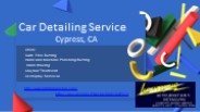 Car Detailing Service Cypress, CA
