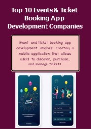 Top 10 Events & Ticket Booking App Development Companies