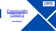 Community Cloud-2 | QR Solutions Pvt Ltd