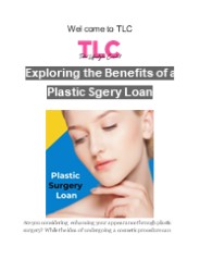 Exploring the Benefits of a Plastic Surgery Loan