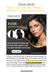 Tape in Hair Extensions