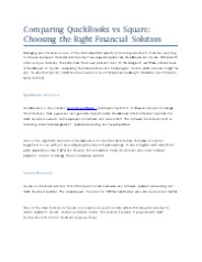 Comparing QuickBooks vs Square: Choosing the Right Financial Solution