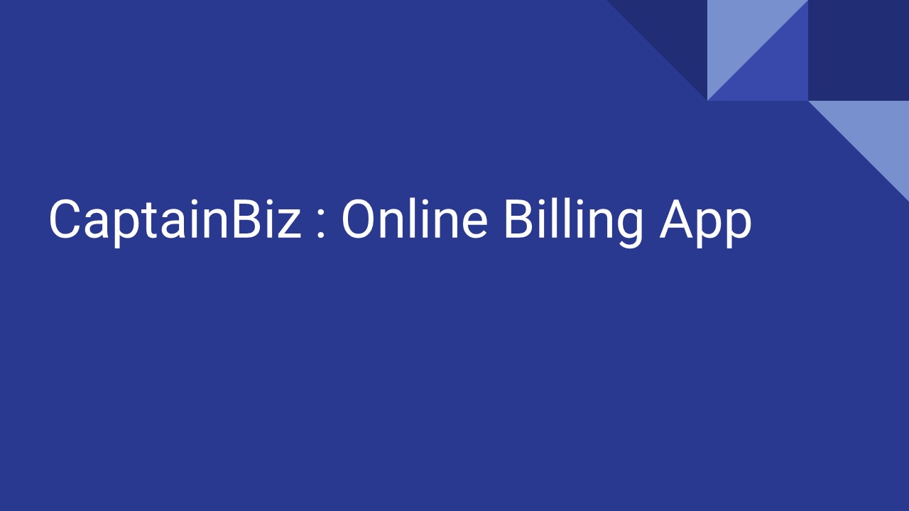 captainbiz: online billing app
