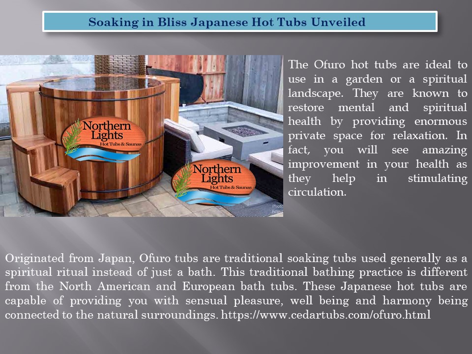 Soaking in Bliss: Japanese Hot Tubs Unveiled