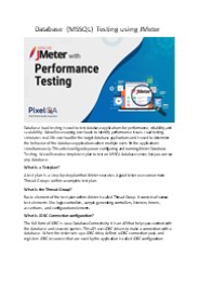 Database (MSSQL) Testing using JMeter