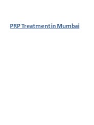 PRP Treatment in Mumbai