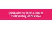 Let's Fix QuickBooks Error 15103