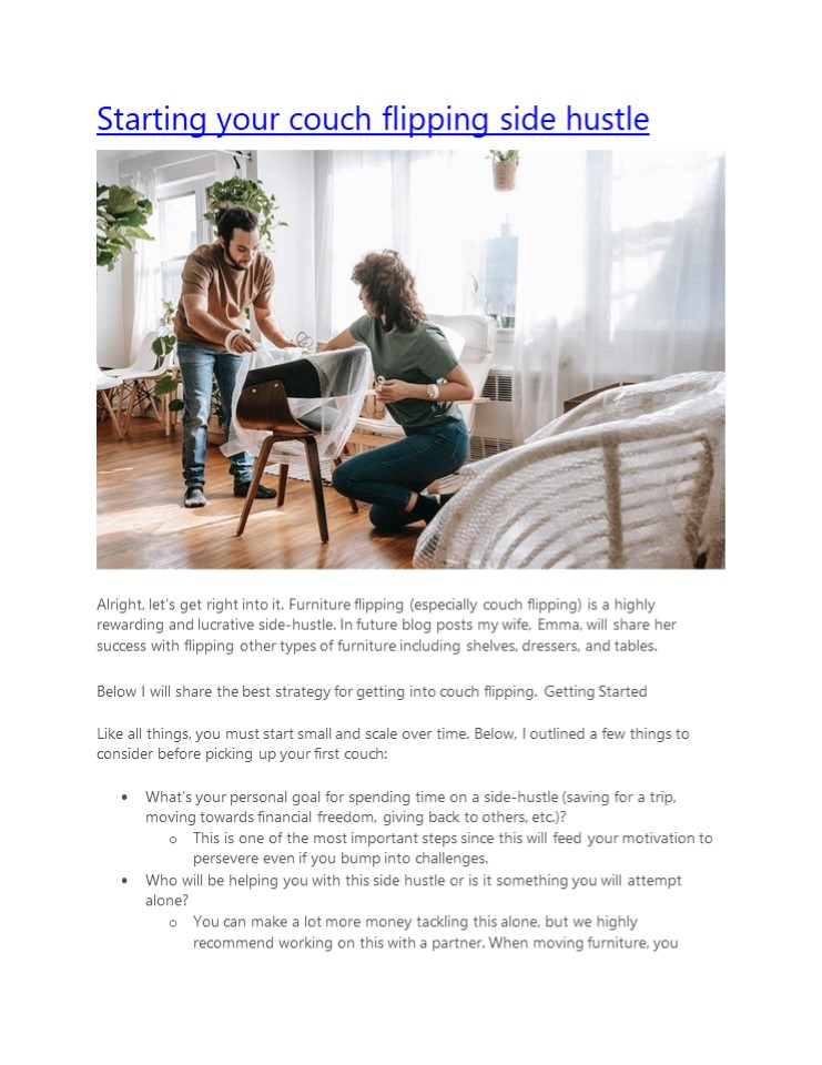 PPT Starting your couch flipping side hustle (1) PowerPoint presentation free to download