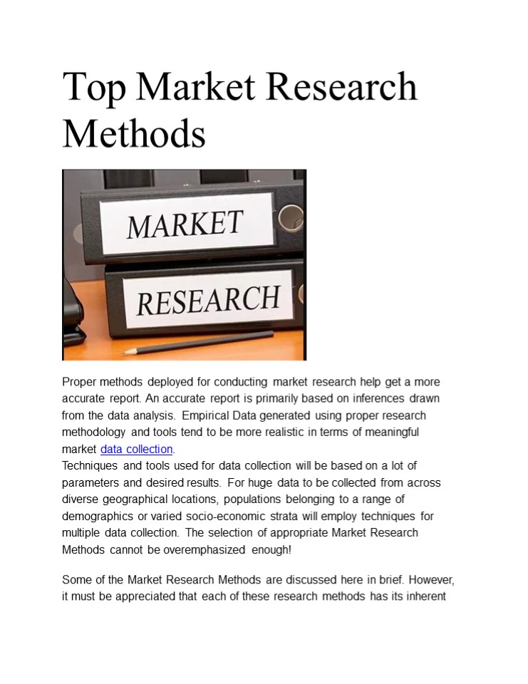 Top Market Research Methods