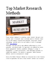 Top Market Research Methods
