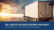 Full Service Distance Moving San Diego