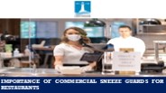 Importance of Commercial Sneeze Guards for Restaurants
