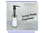 syrup pump dispenser