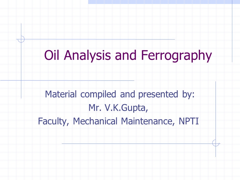 CM oil analysis of turbine oil