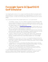 Foresight Sports GCQuad SIG10 Golf Simulator