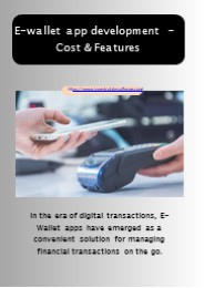 E-wallet app development - Cost & Features