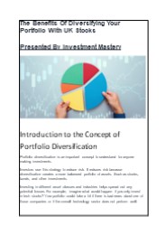 The Benefits Of Diversifying Your Portfolio With UK Stocks