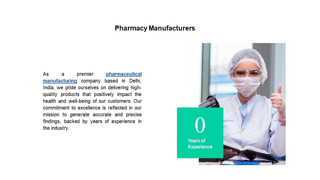 Pharmacy Manufacturers