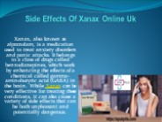 Side effects of xanax online uk