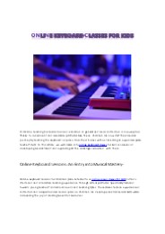 Online Keyboard Classes for Kids: