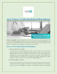Best Practices in Selecting Medical Billing Software