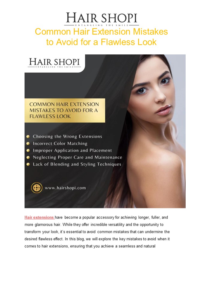 Common Hair Extension Mistakes to Avoid for a Flawless Look