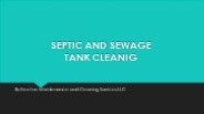 Septic and Sewage Tank Cleaning