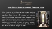 How Much Does an Interior Desginer Cost