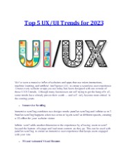 Top 5 UX/UI Trends for 2023