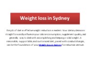 Weight loss in Sydney