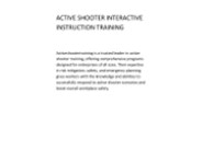 ACTIVE SHOOTER INTERACTIVE INSTRUCTION TRAINING