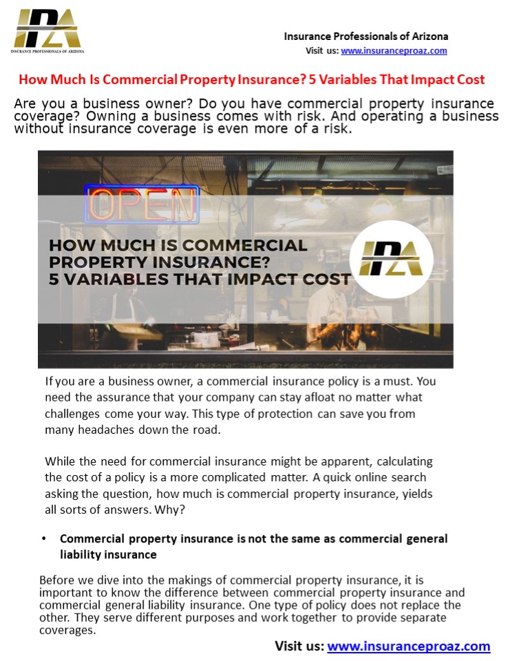 How Much Is Commercial Property Insurance? 5 Variables That Impact Cost