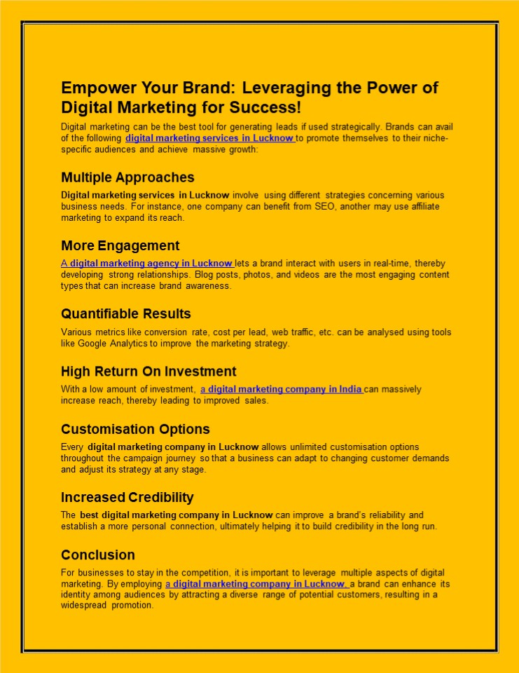 Best Digital Marketing Service in Lucknow