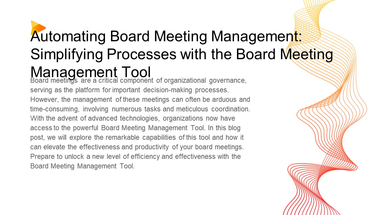Board Meeting Management Tool