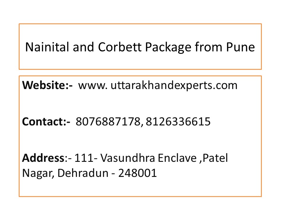 Nainital and Corbett Package from Pune