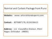 Nainital and Corbett Package from Pune