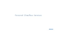 Book Luxury Personal Chauffeur Services - Citilink