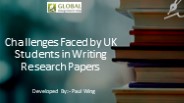 Challenges Faced by UK Students in Writing Research Papers 