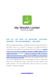 Importance Of Investment Document Repository!