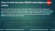 We get you the IGNOU Guest Paper online