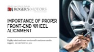 Importance of Proper Front-End Wheel Alignment