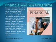 Corporate financial wellness programme