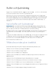 Buller och ljudmätning