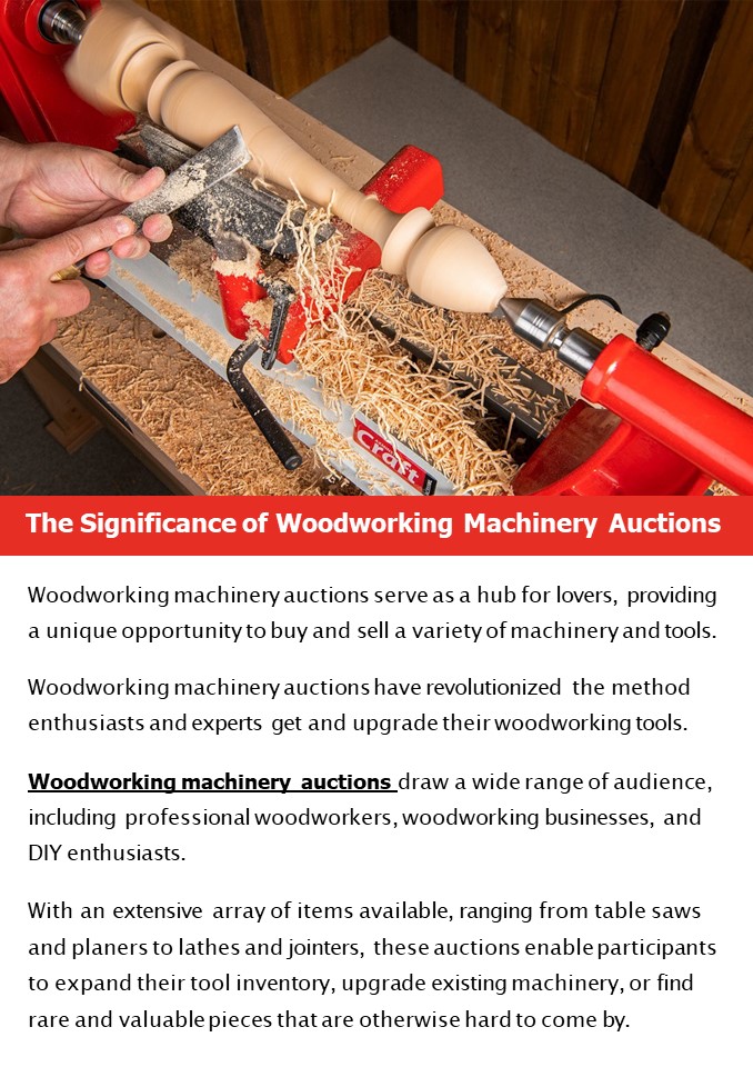 The Significance of Woodworking Machinery Auctions