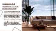 Unveiling The Secrets Of Luxury Interior Design