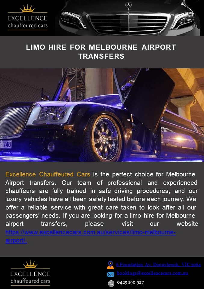 Limo hire for Melbourne airport transfers
