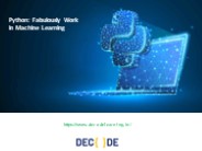 Python: Fabulously Work in Machine Learning
