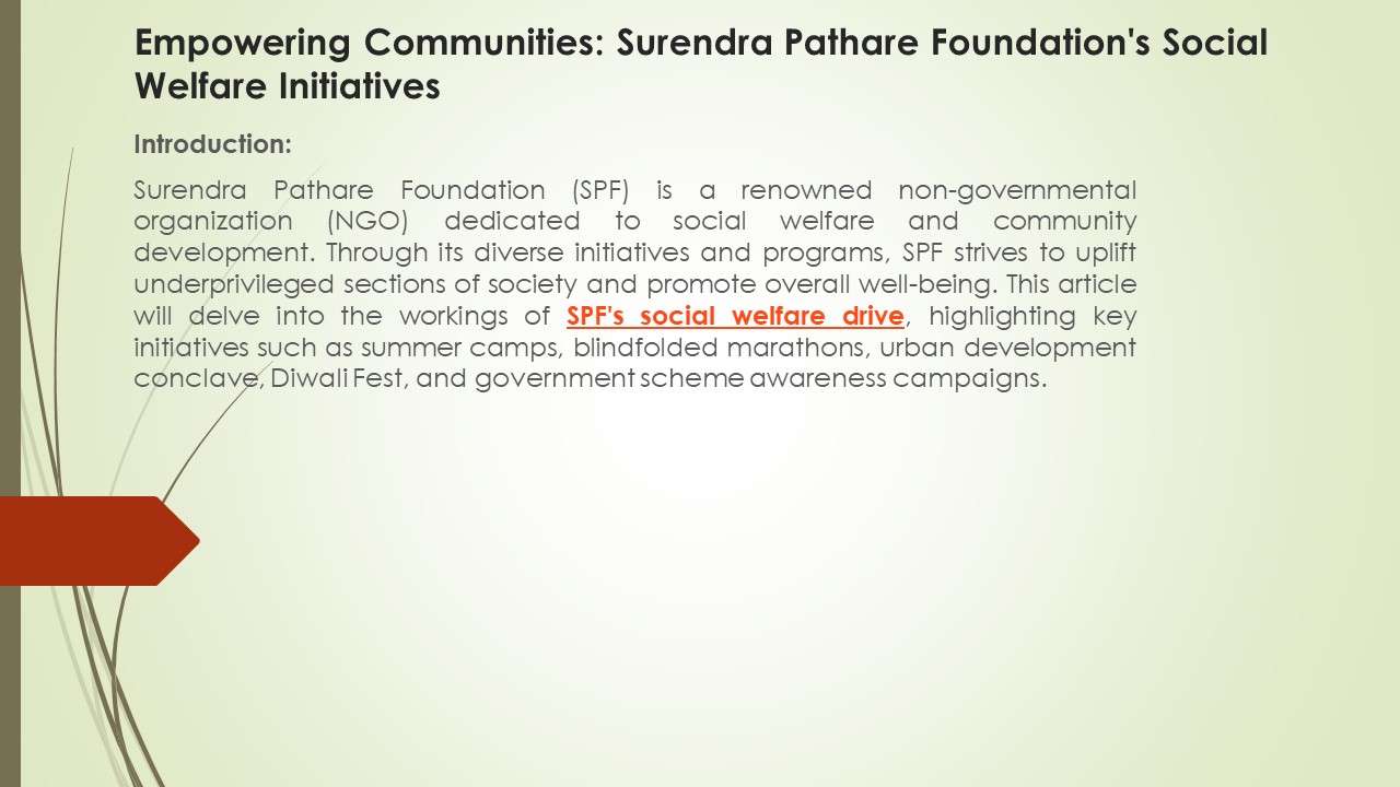 Surendra Pathare Foundation's Social welfare Impact on Kharadi people